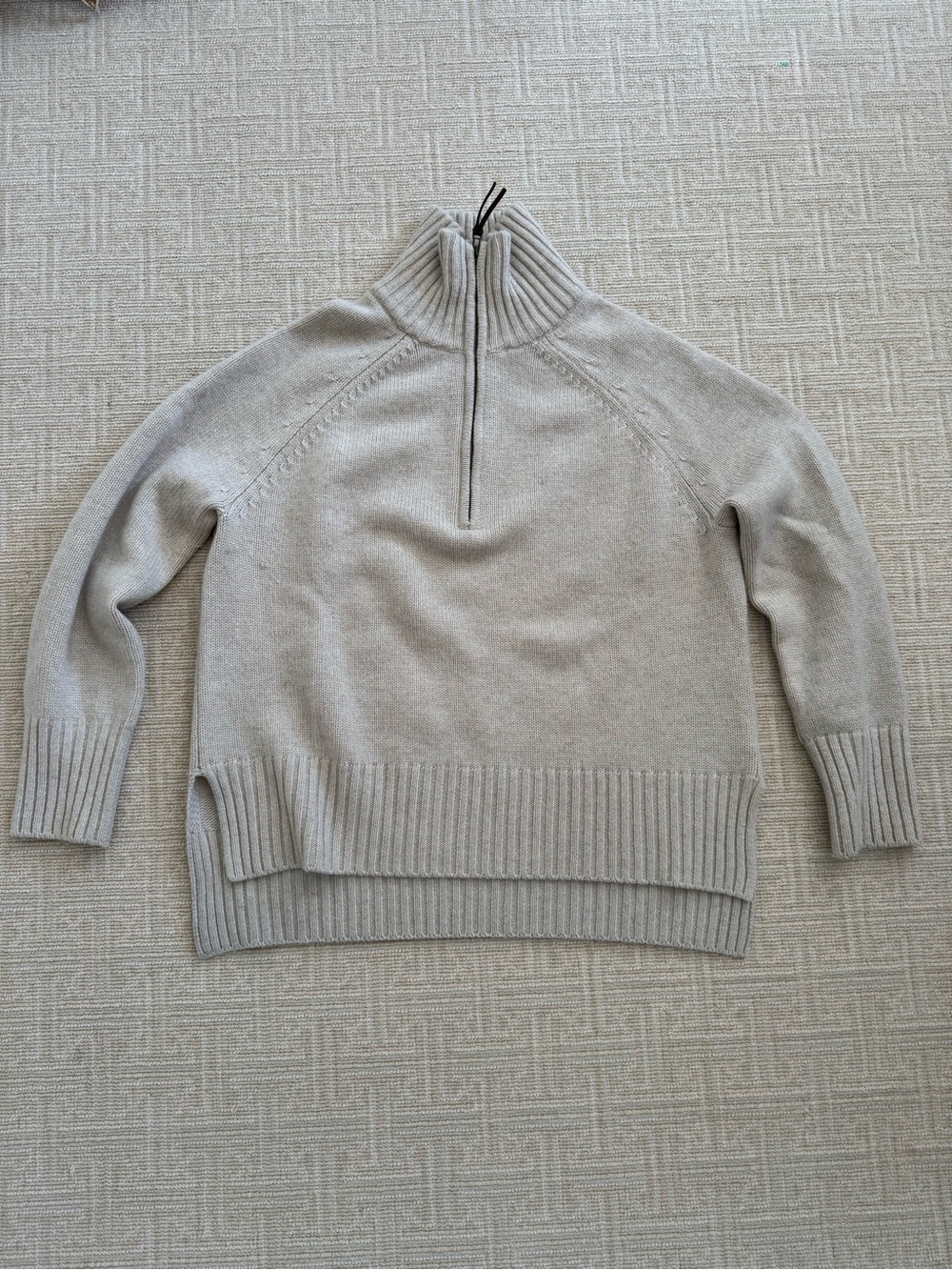 Ann Mashburn Cashmere Quarter Zip Size Medium
